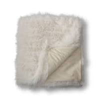 White Faux Fur 60" Blanket