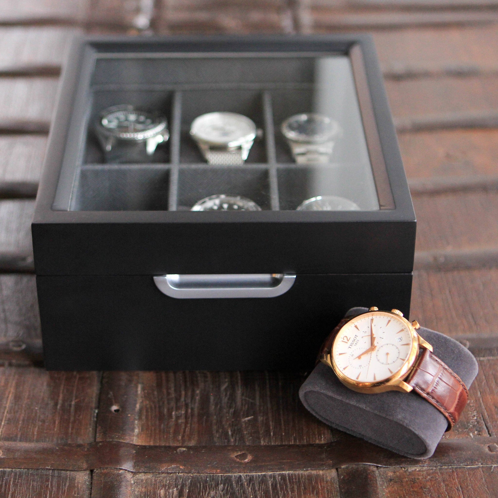 Case Elegance - Modern 2x3 Watch Box - 6 Slot