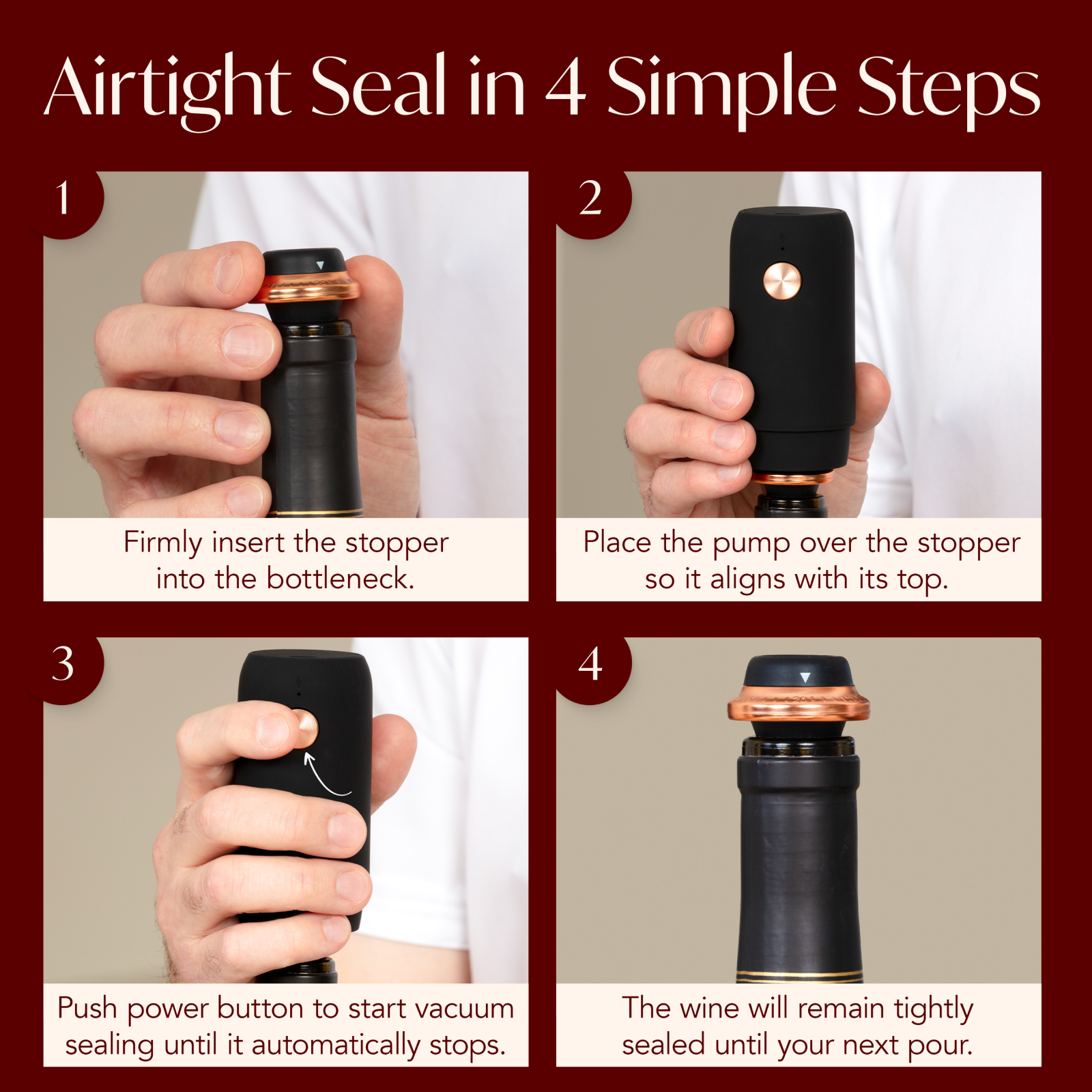 Vin Fresco - Vin Fresco Electric Wine Preserver, Vacuum Wine Saver