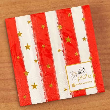 Cocktail Napkin Patriotic Confetti/20ct