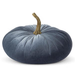 Blue Velvet Stuffed Pumpkin, 2 Sizes