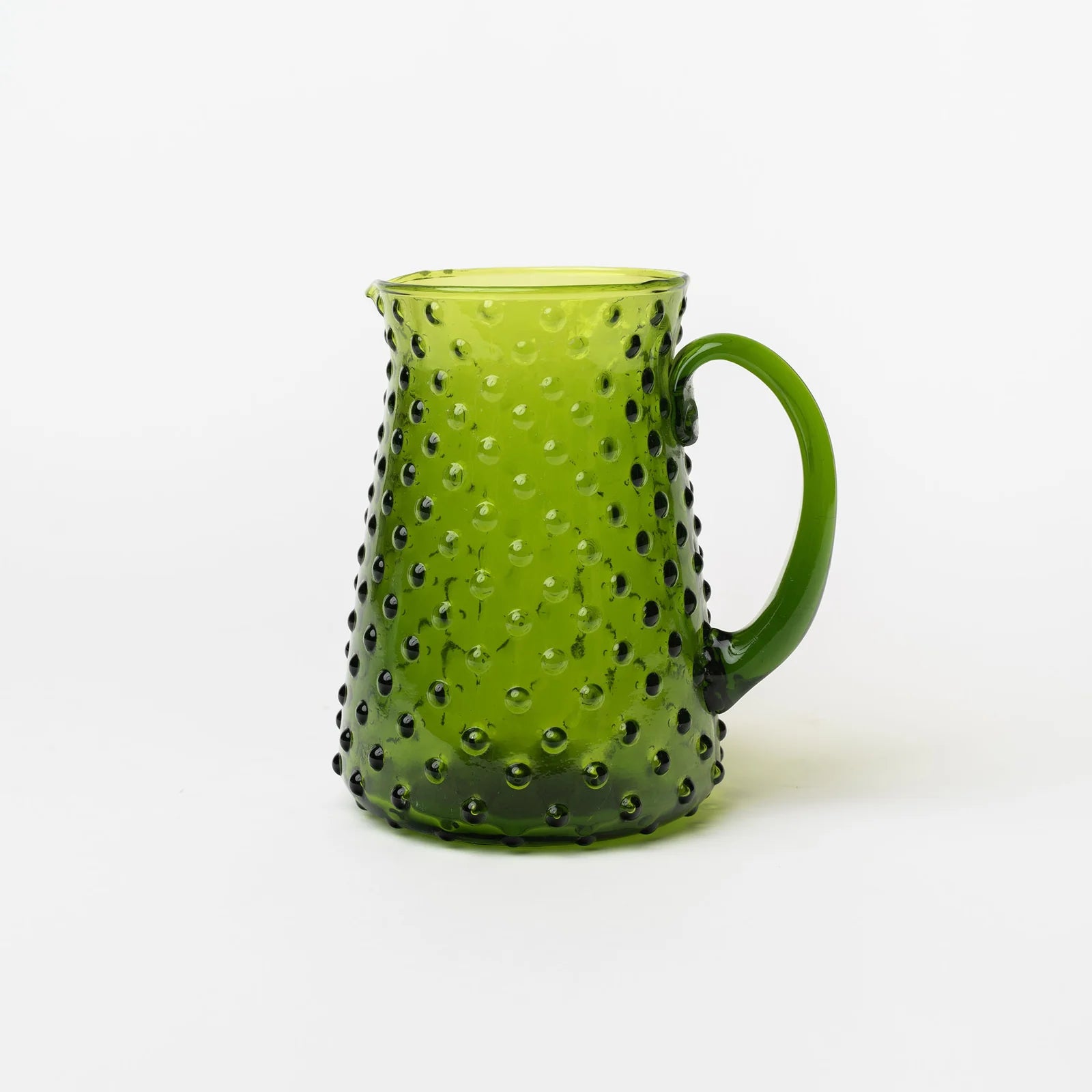 Moss Green Hobnail Jug