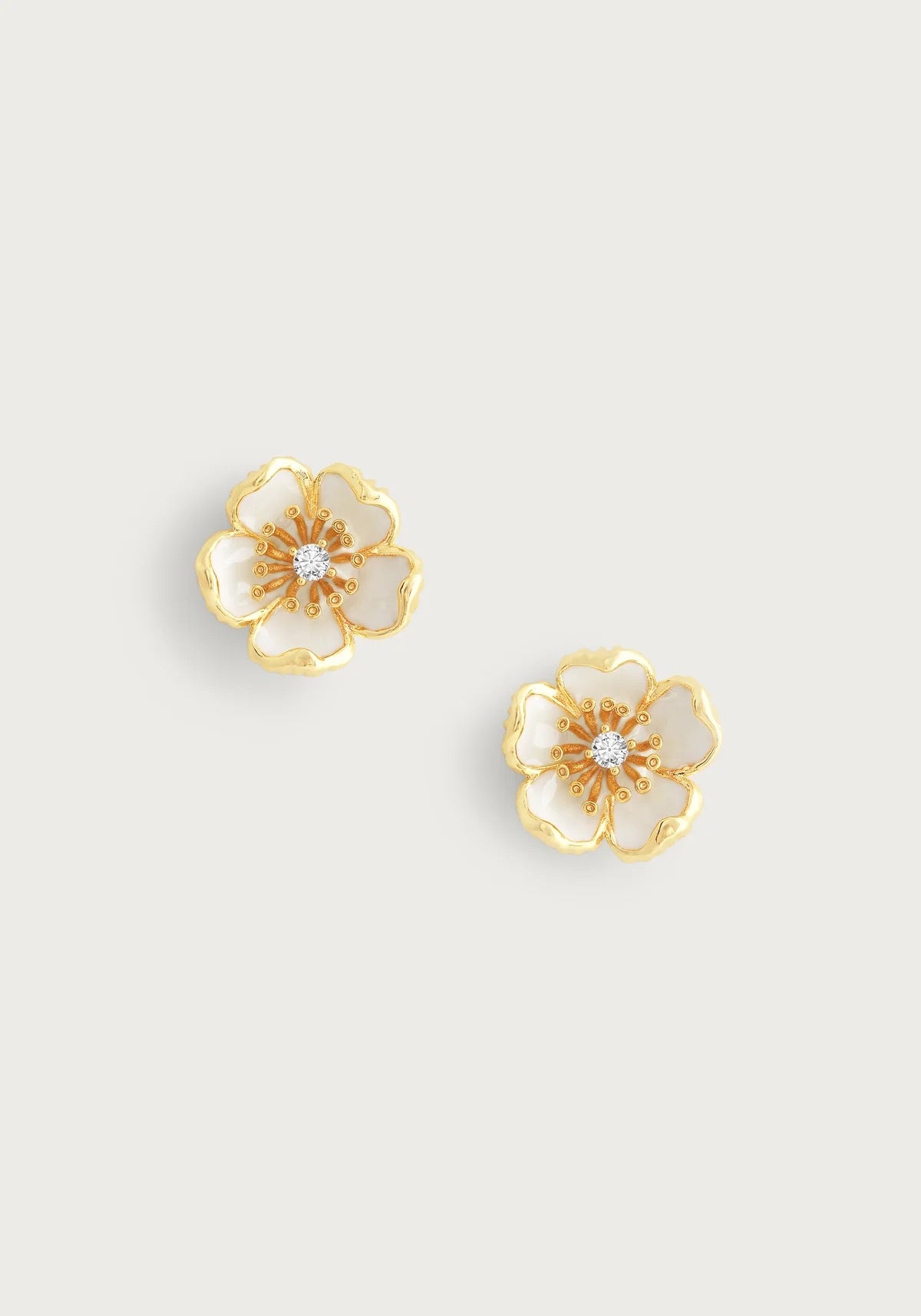 Anabel Aram Wildflowers Enameled Stud Earrings