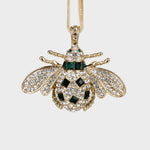 Joanna Buchanan - Classic Bee Hanging Ornament - Silver and Green