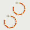 Anabel Aram Bamboo Enameled Hoop Earrings