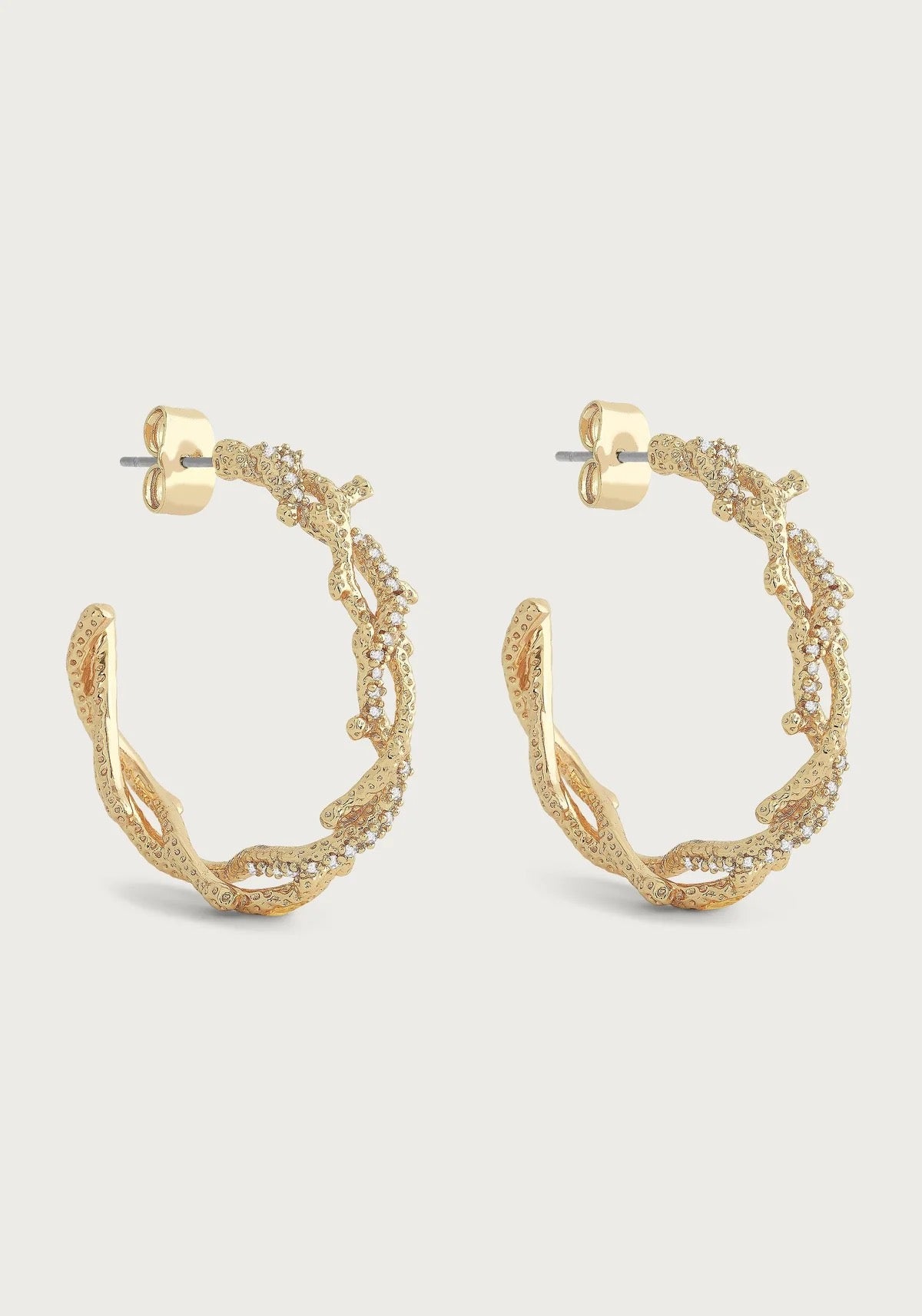 Anabel Aram Coral Hoop Earrings