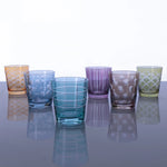 Glass Carved Double Old Fashioned Set of 6 (Multi)