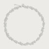 Anabel Aram Orchid White Pave Necklace, Silver