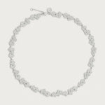 Anabel Aram Orchid White Pave Necklace, Silver
