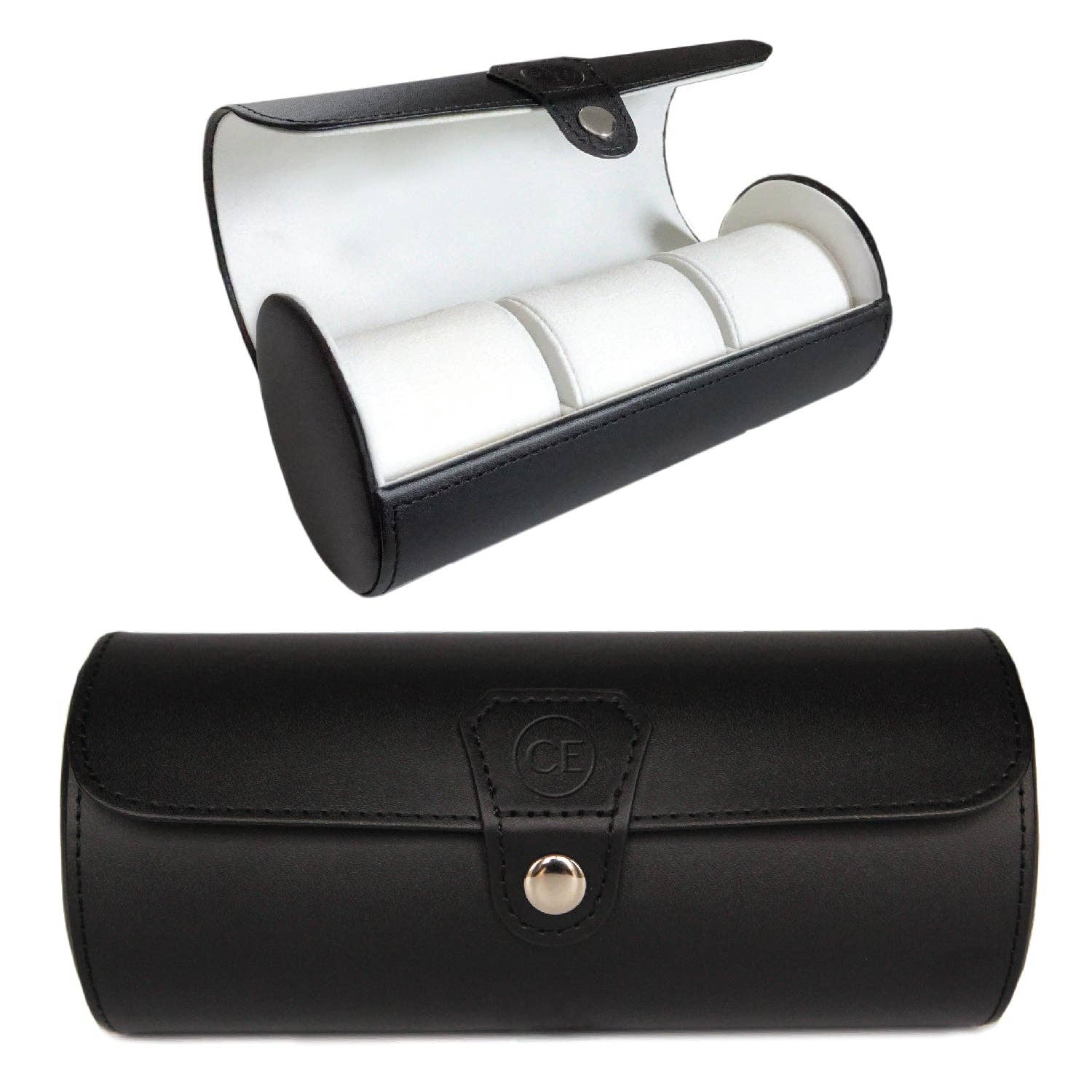 Case Elegance - Travel Watch Case - Black Vegan Leather