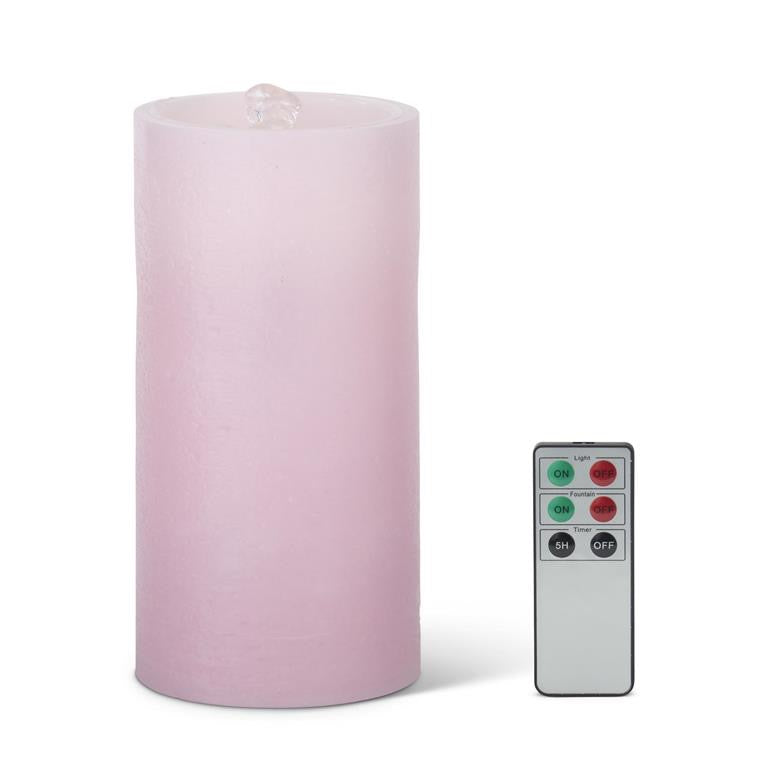 LED Wax Pillar Water Candle with Timer