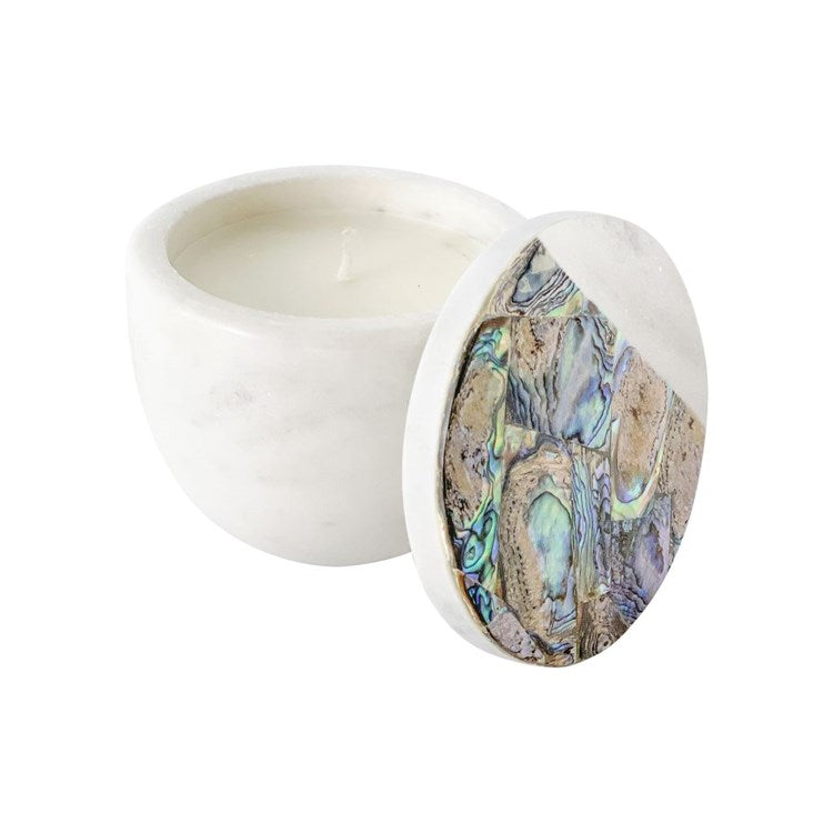 Mother of Pearl Marble Candle