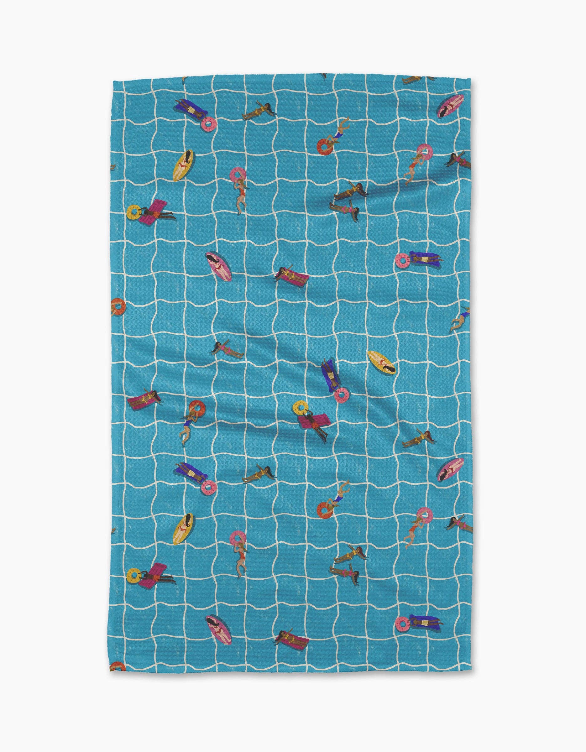 Geometry - At The Pool Tea Towel