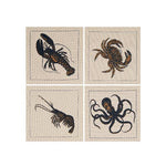 Five Star Napkins Inc. - Crustacean Cotton Cocktail Napkins - 50x