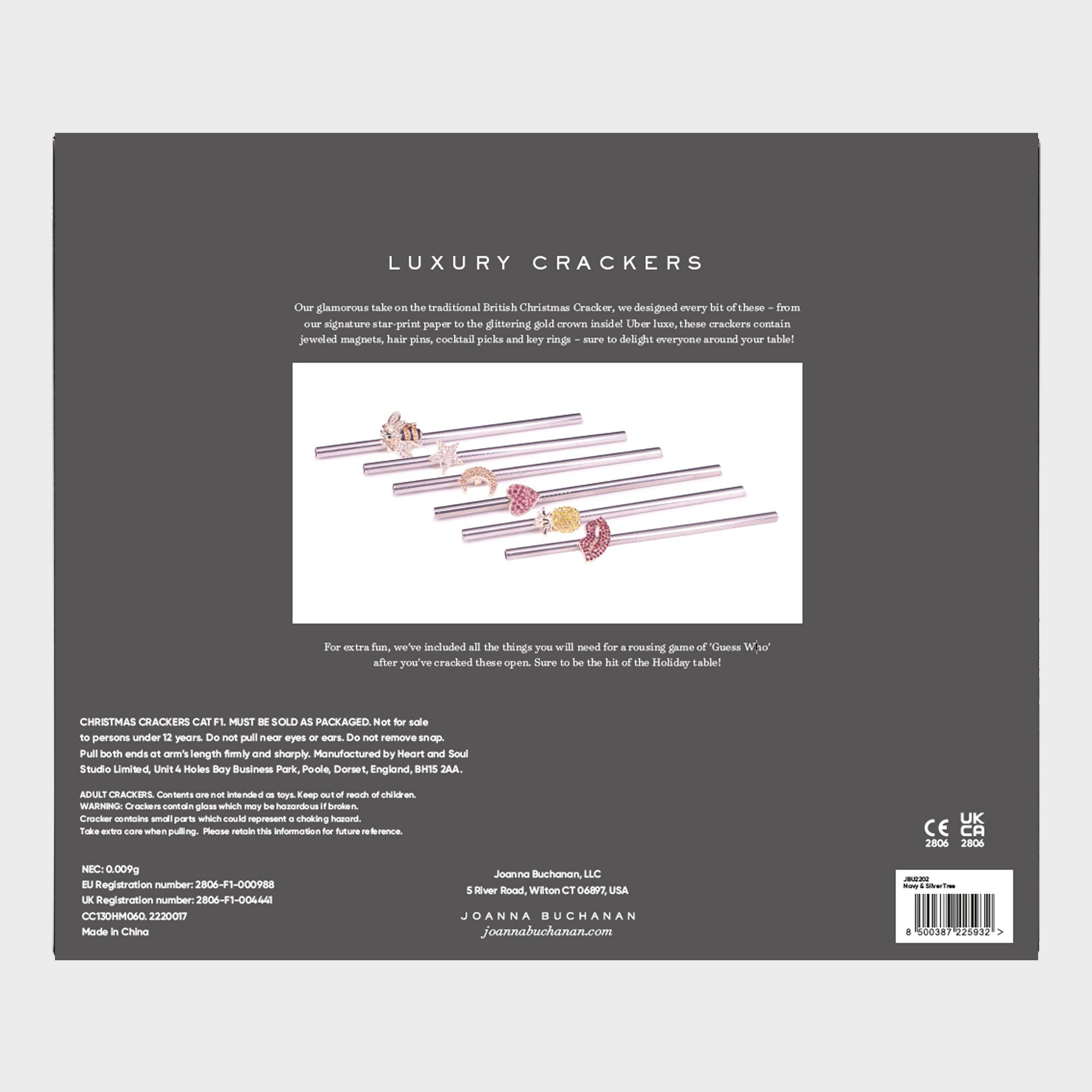 Joanna Buchanan - Luxury celebration crackers, navy with silver