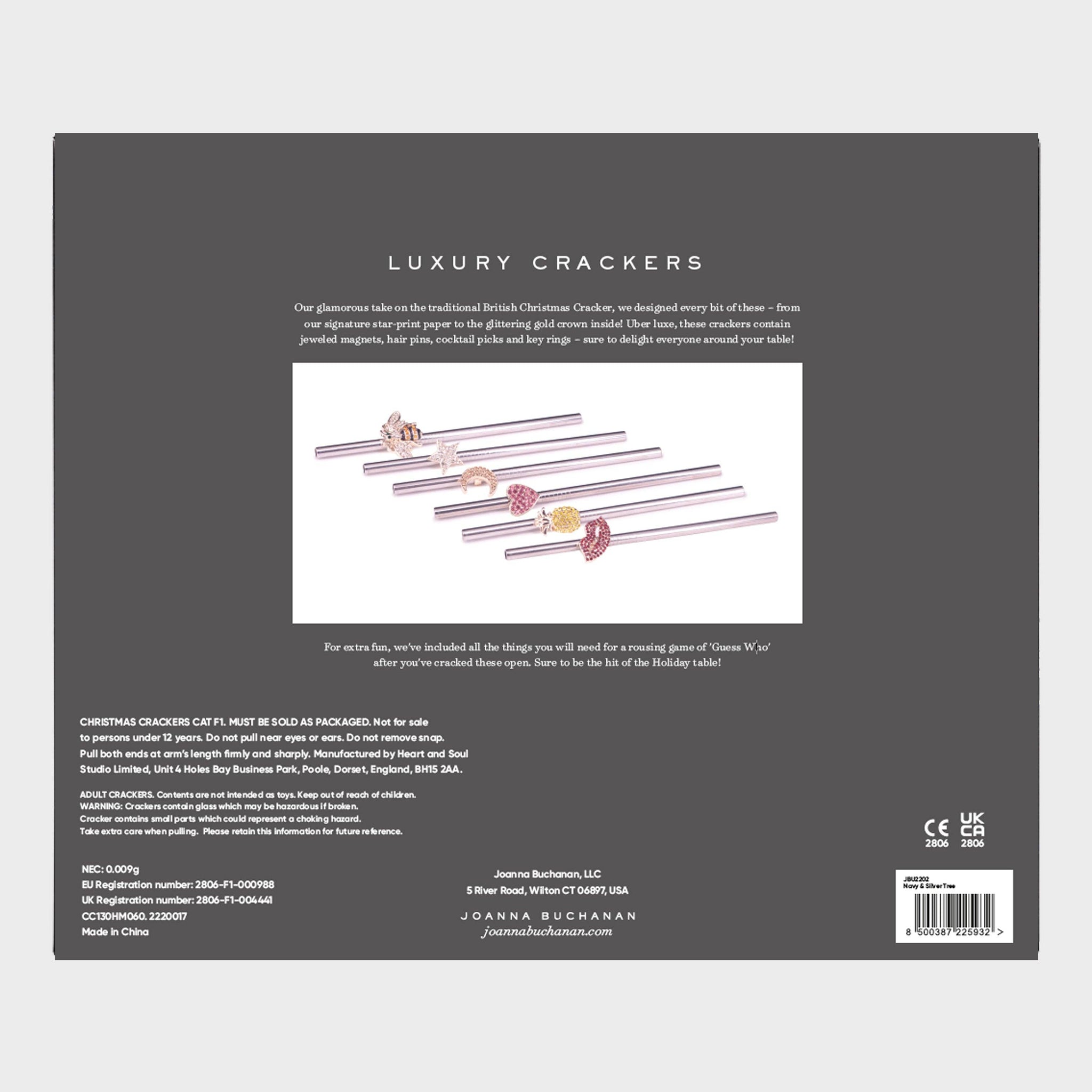 Joanna Buchanan - Luxury celebration crackers, navy with silver