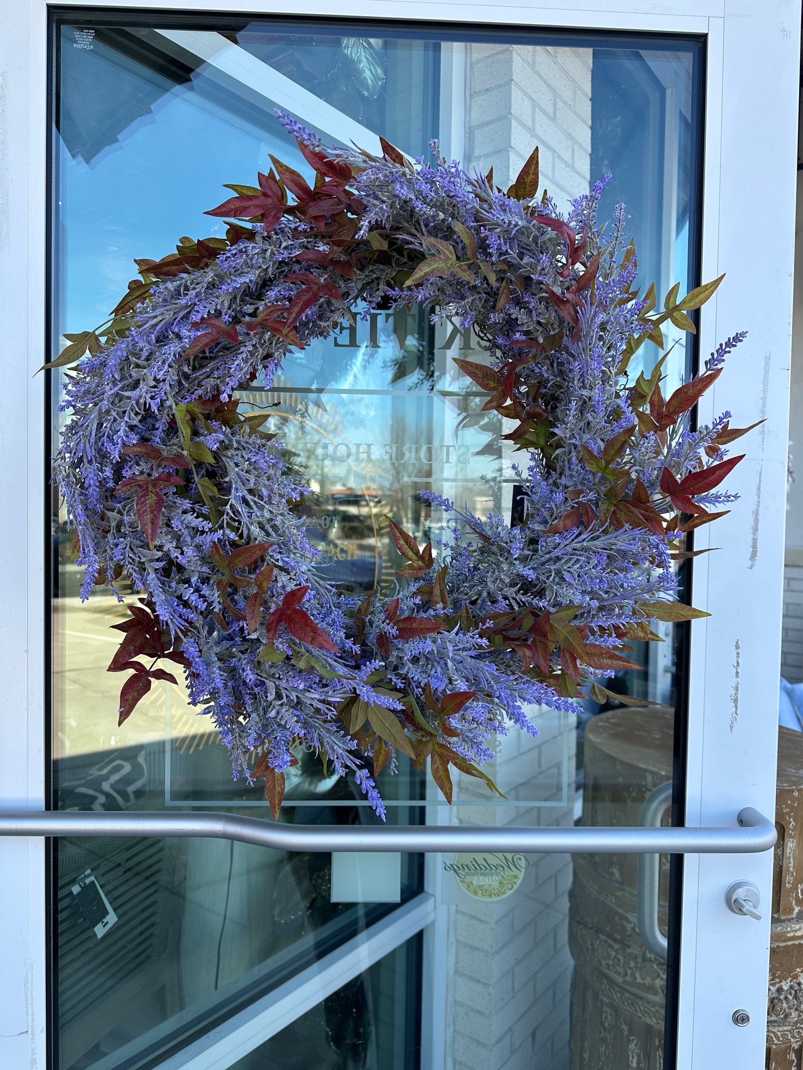 Lavendar and Leaf Wreath