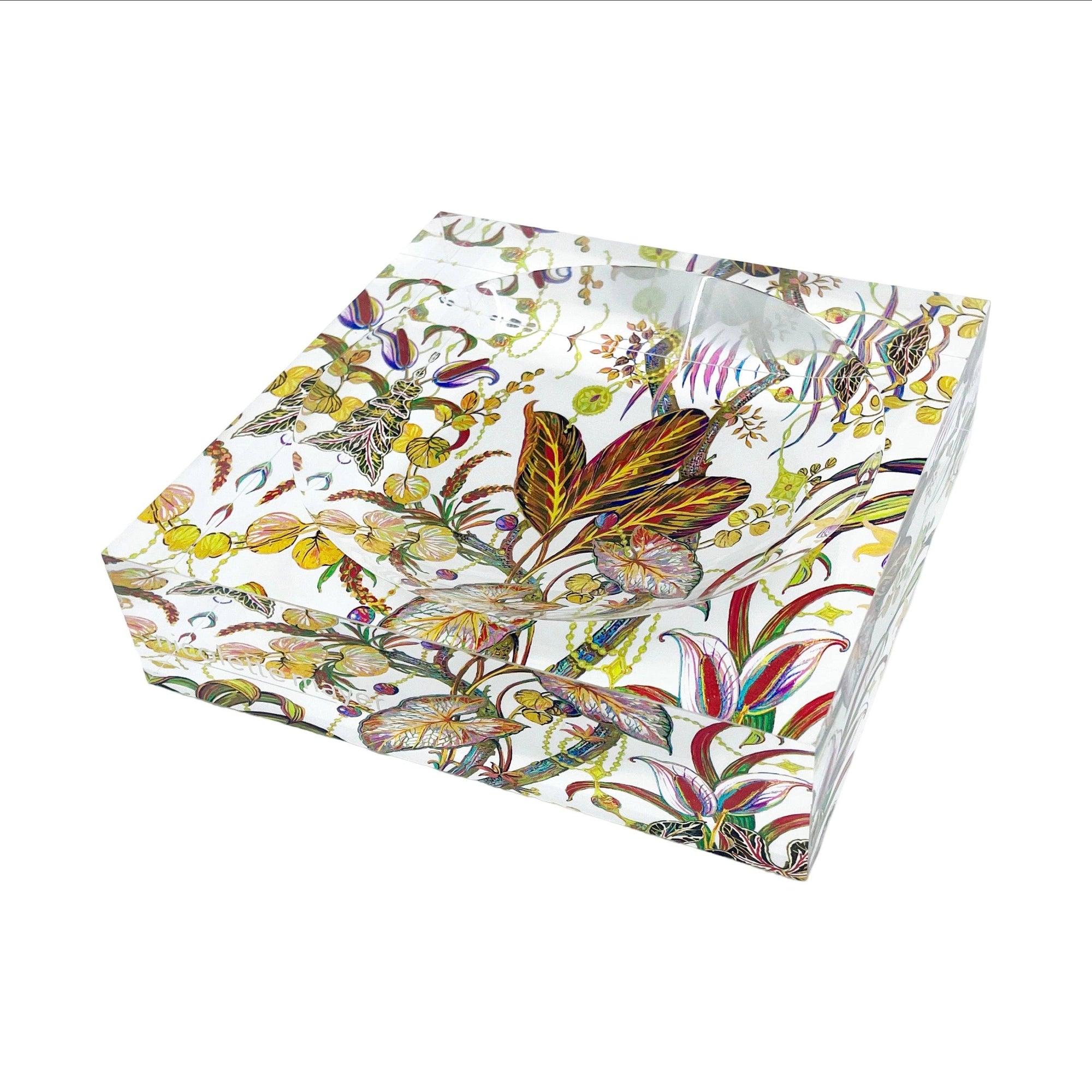 Nicolette Mayer Collection - Amazonia Splendor Acrylic Candy Catchall Dish 6x6