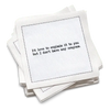 Five Star Napkins Inc. - Subversive Quotes - White Cotton Cocktail Napkins x 50