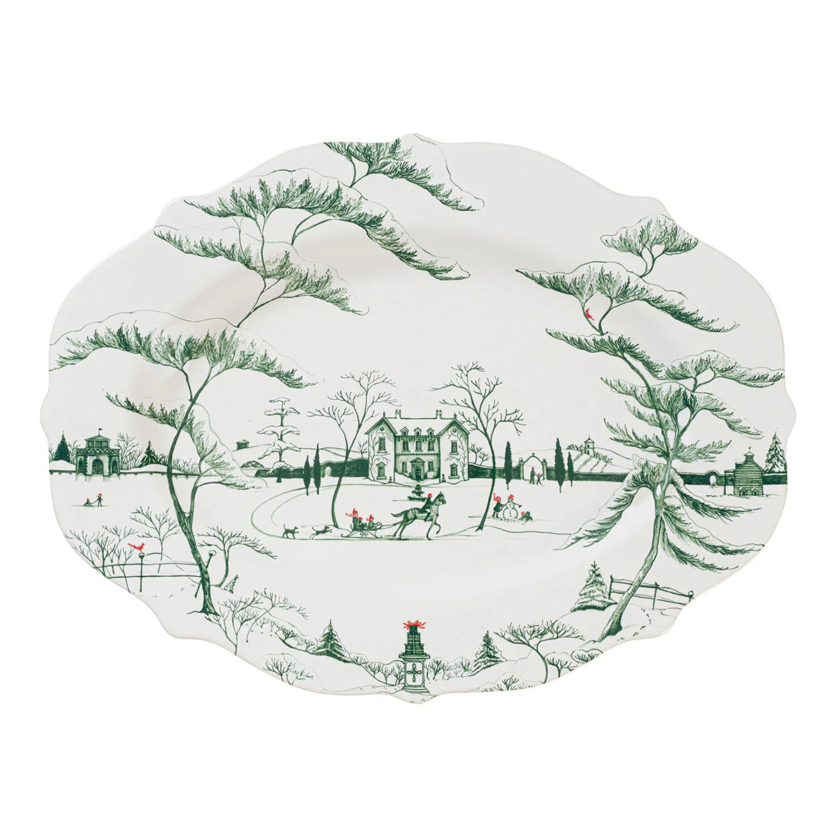 Juliska Country Estate Winter Frolic 18" Serving Platter