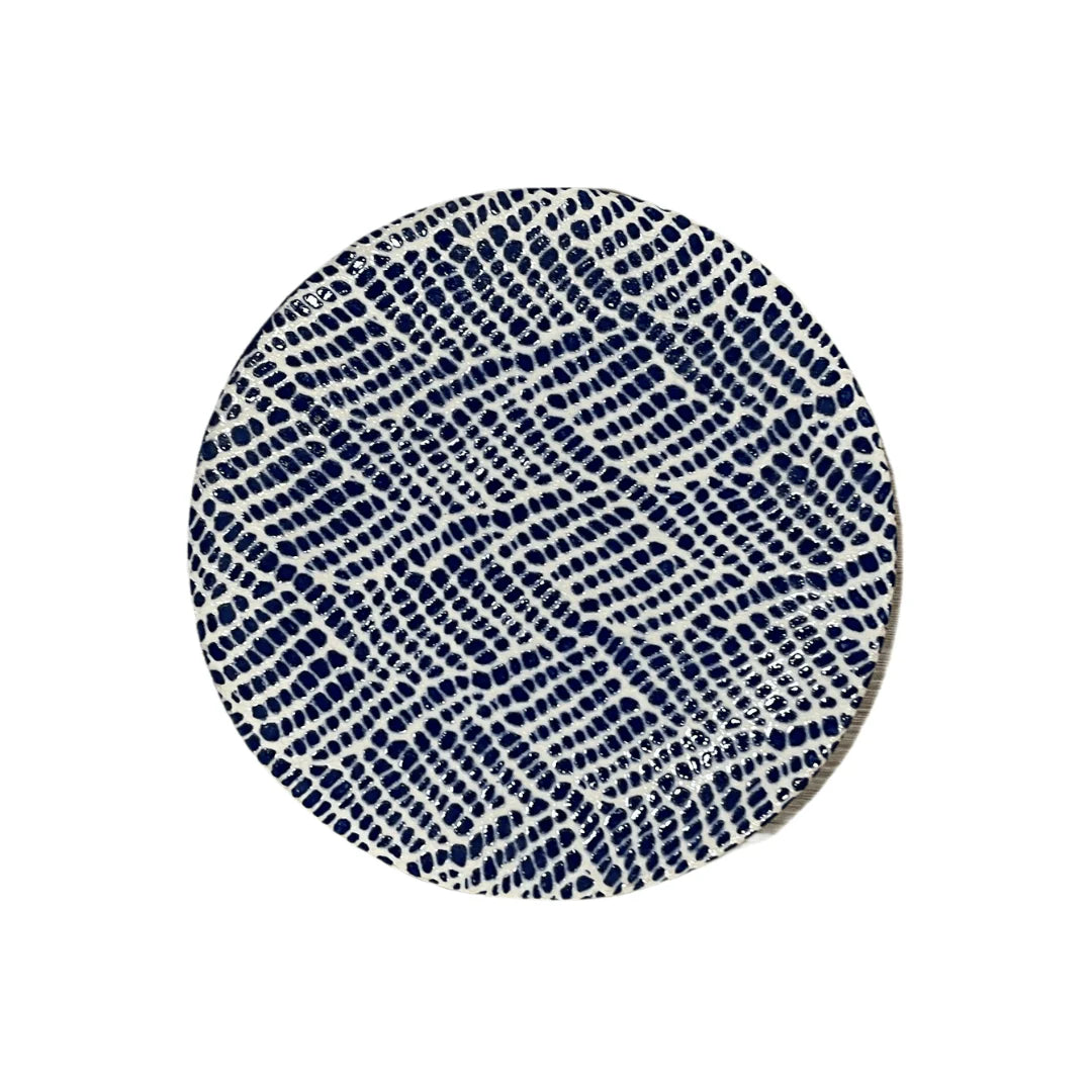 Terrafirma Ceramics Dessert Plate Braid Cobalt
