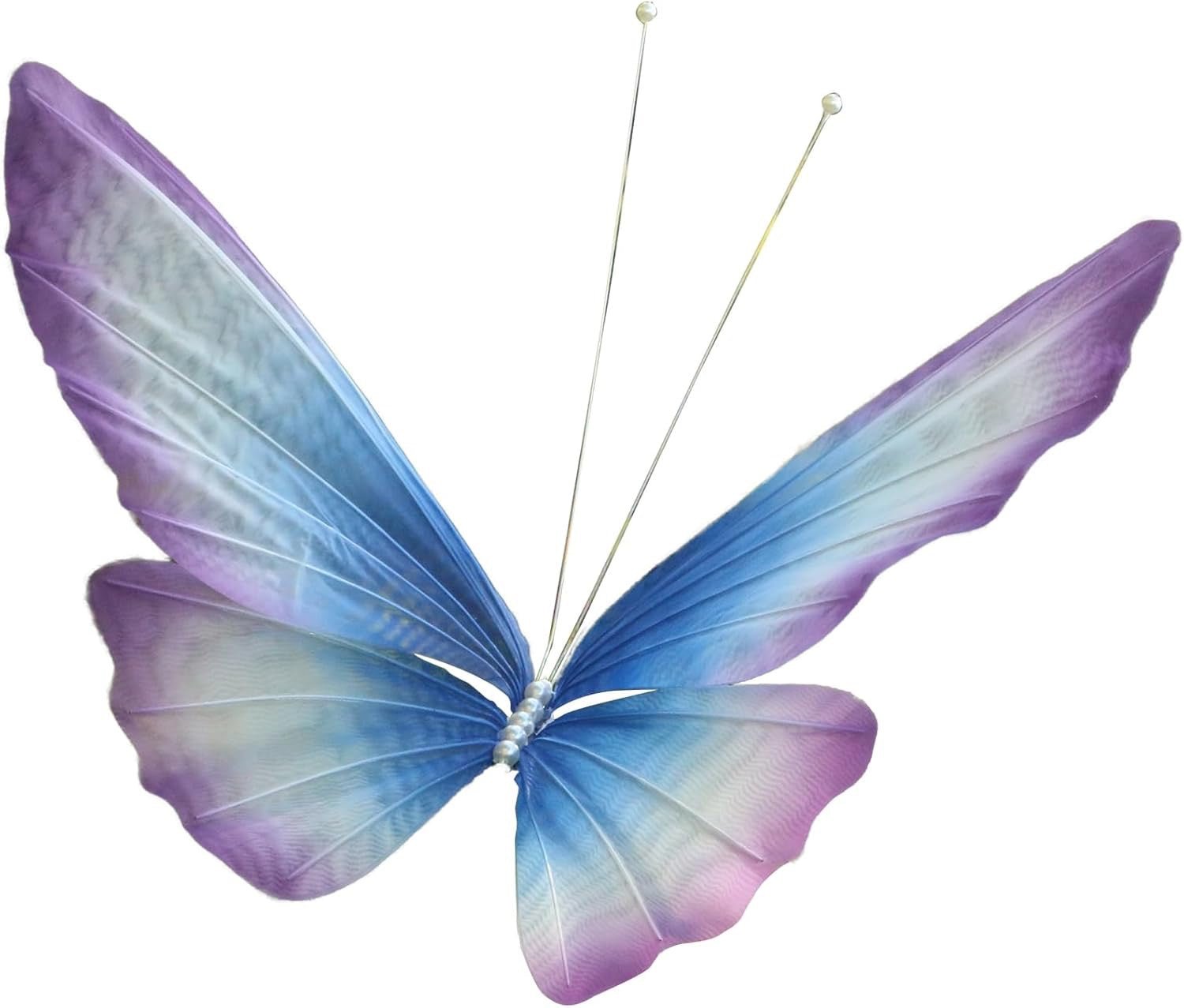 Silk Butterfly Decoration - Set of 3 with Stand