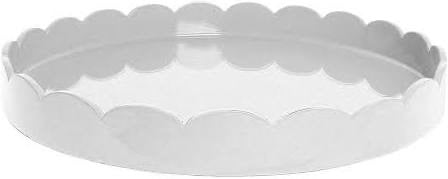 Addison Ross Scalloped Tray White