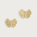 Anabel Aram Butterfly Stud Gold Earrings