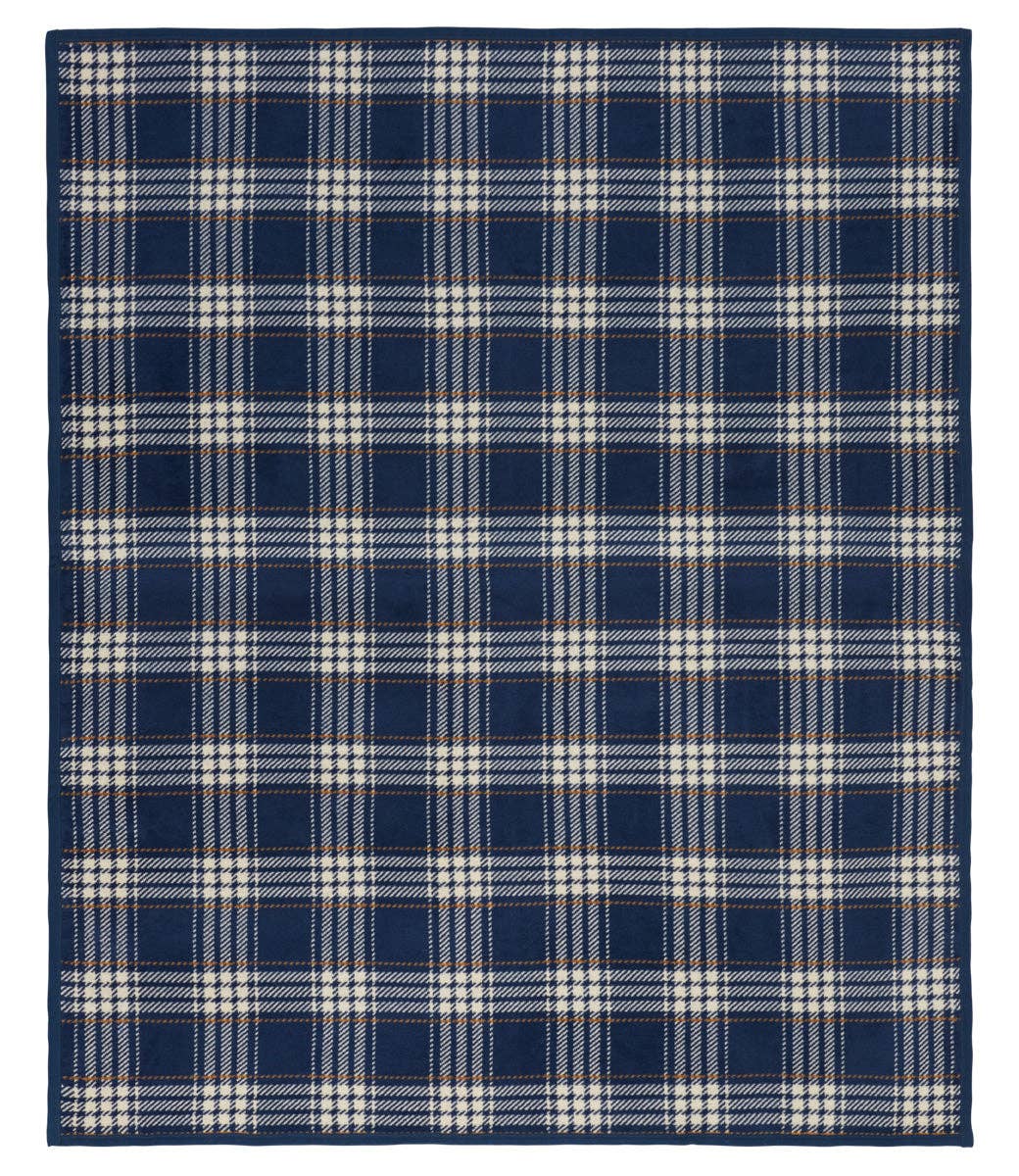 ChappyWrap - Autumn Plaid Vintage Blue Blanket