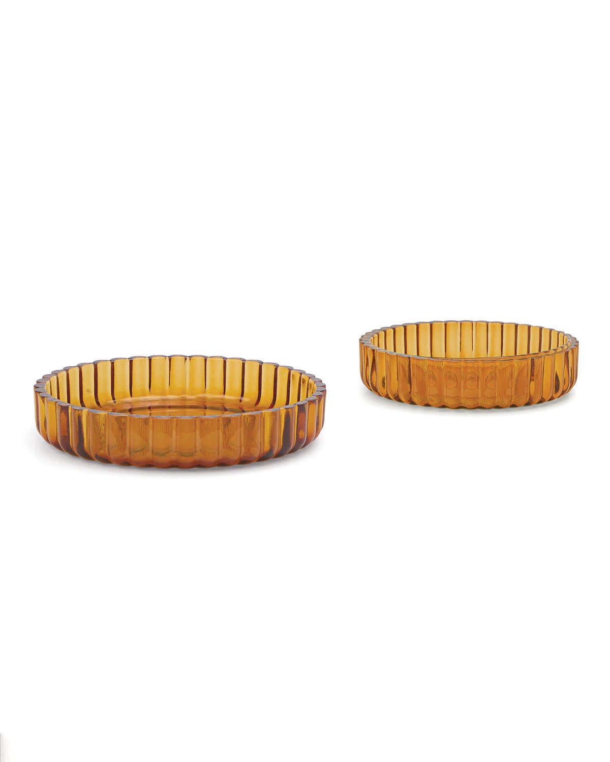 The Mookie and Lenny Nesting Plates - Amber, Set of 2