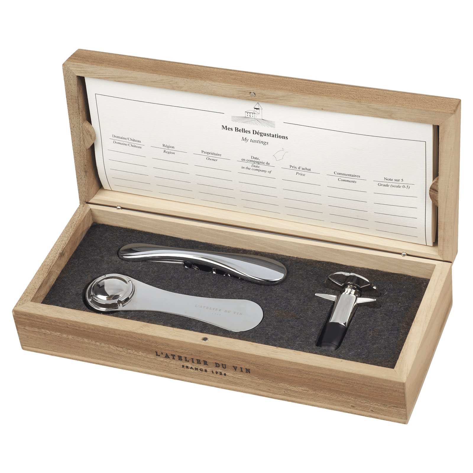 L'Atelier du Vin - USA - MINI COLLECTOR - wine tools in wooden box