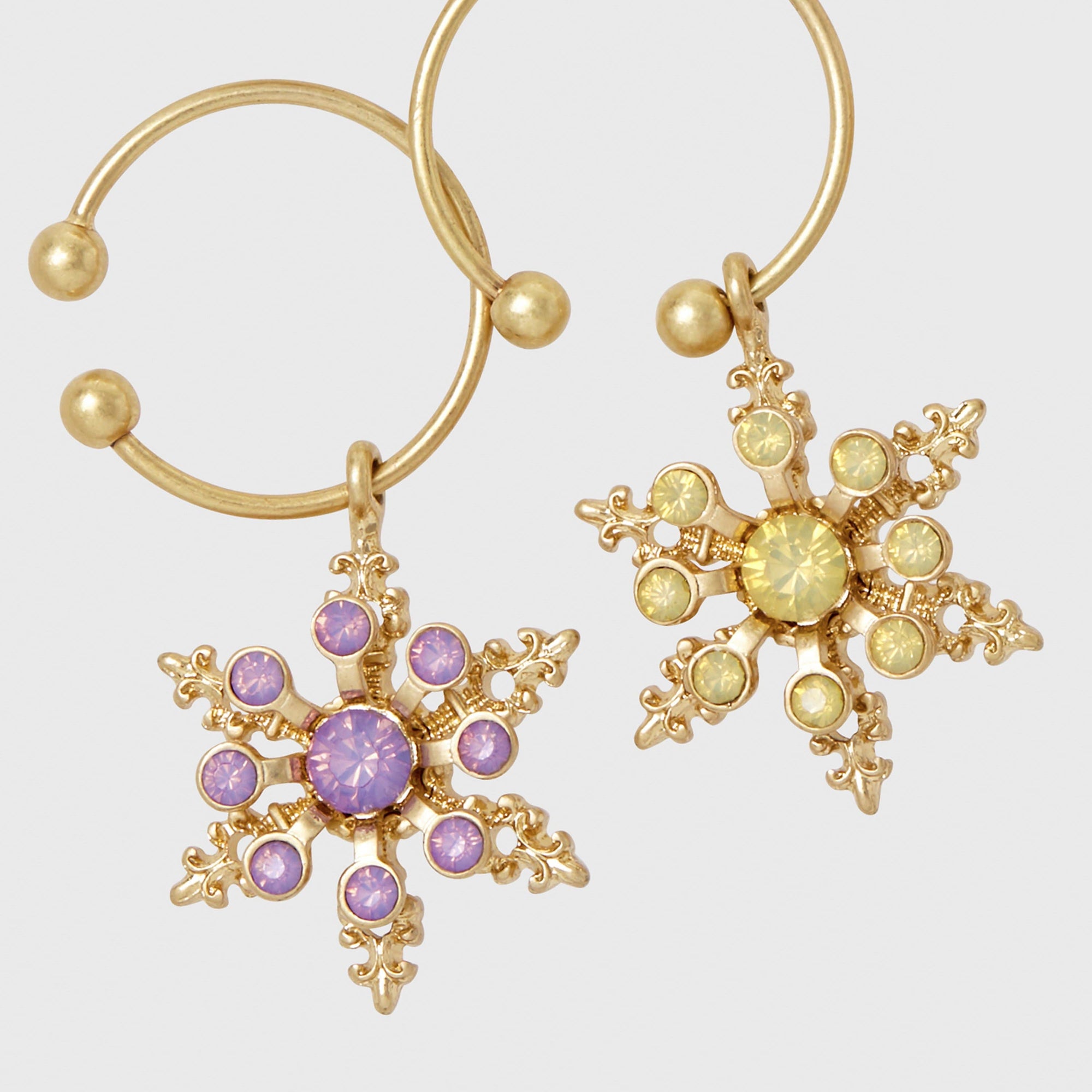 Joanna Buchanan - Snowflake wine charms pastel