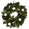 Magnolia Wreath with Magnolias 24"