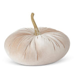 Cream Velvet Stuffed Pumpkin, 2 Sizes