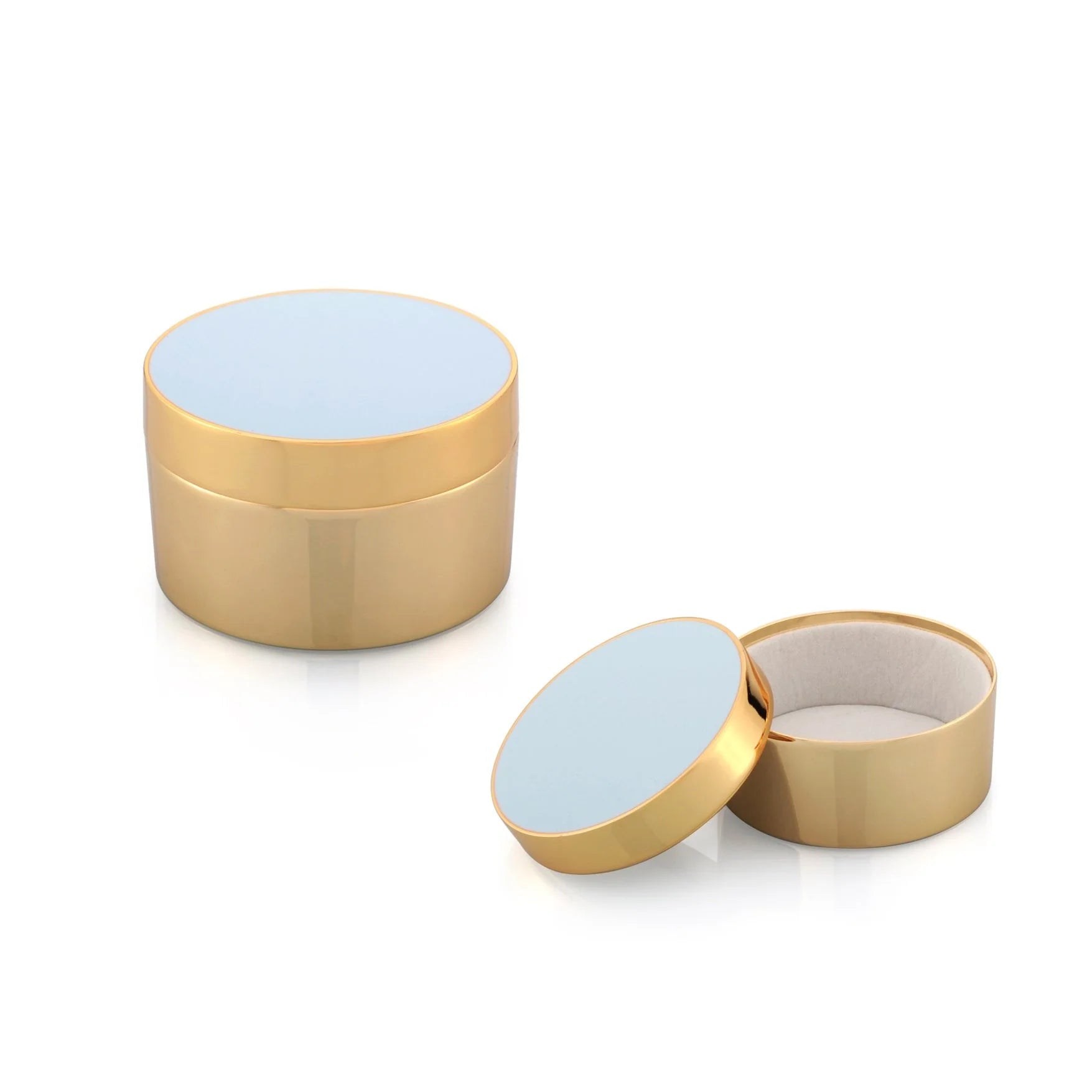 Addison Ross Powder Blue & Gold Trinket Pot