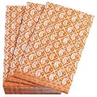 Annie Selke Batik Orange Guest Napkin