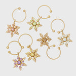Joanna Buchanan - Snowflake wine charms pastel