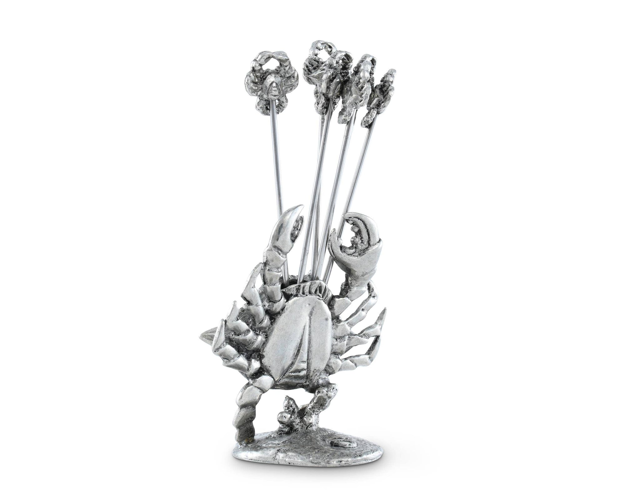 Vagabond House - Pewter Blue Crab Cheese Pick Set