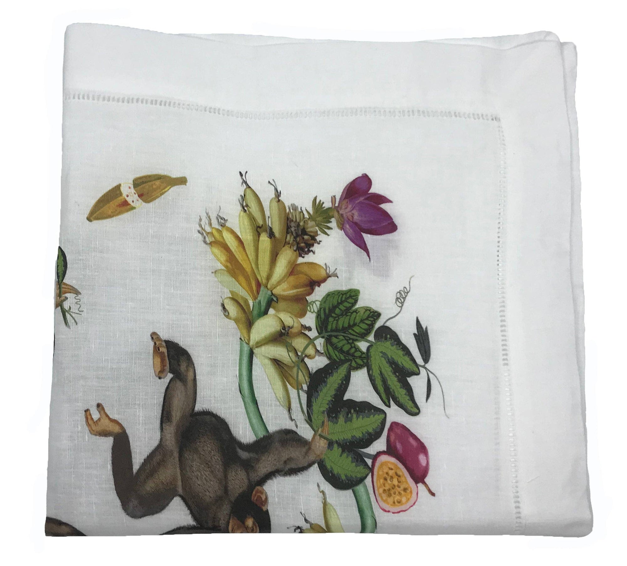 Nicolette Mayer - Swinging Monkeys 22"X22" Hemstitch Dinner Napkin, SET/4