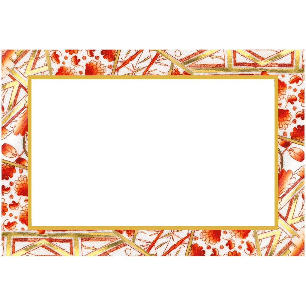 Caspari Gilded Porcelain Coral Foil Place Cards - 8 Per Package