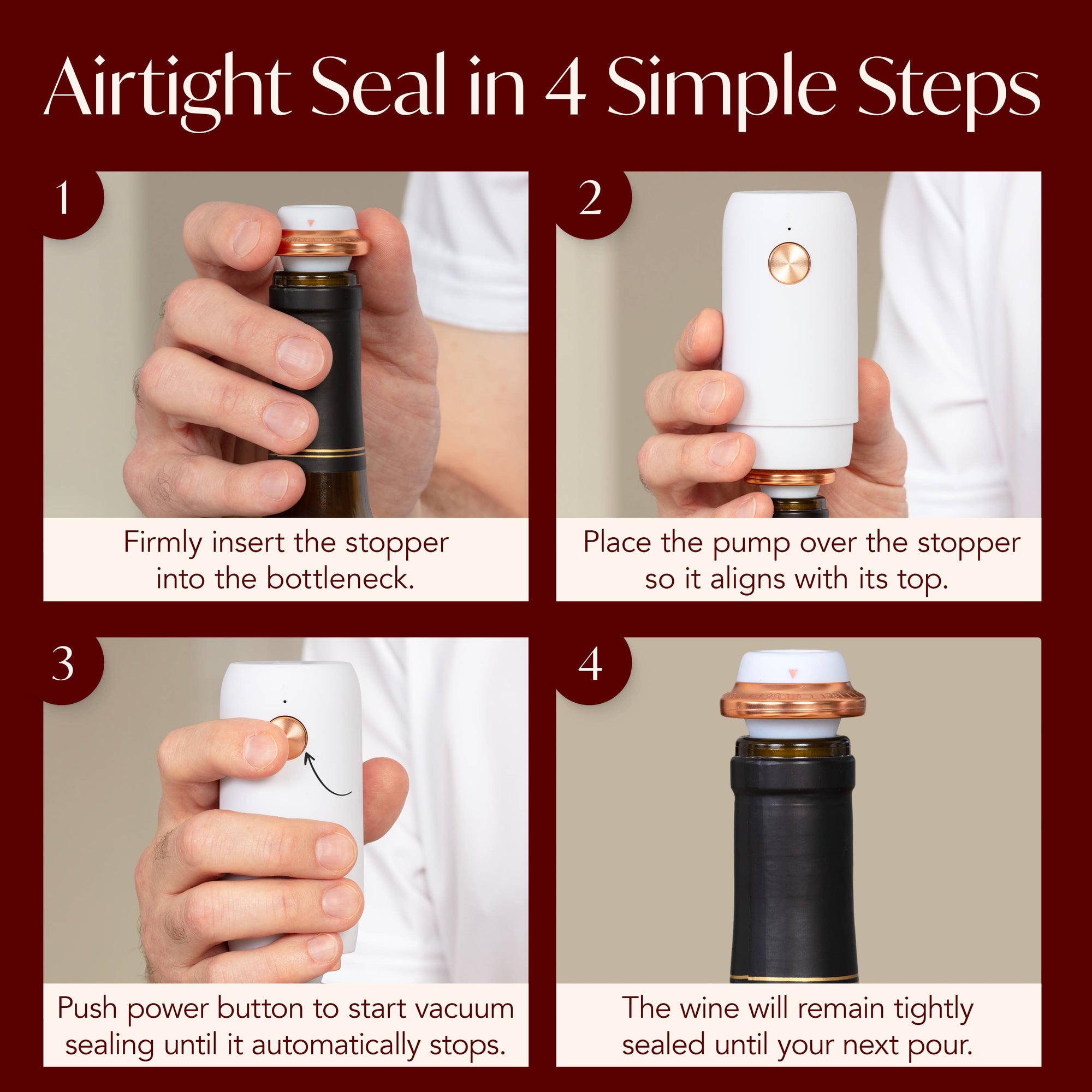 Vin Fresco - Vin Fresco Electric Wine Preserver, Vacuum Wine Saver