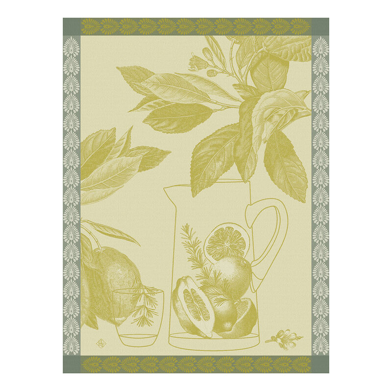 Le Jacquard Francais Eaux De Citrons Yellow Tea Towel