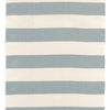 Catamaran Stripe Light Blue/Ivory Handwoven Indoor/Outdoor Rug