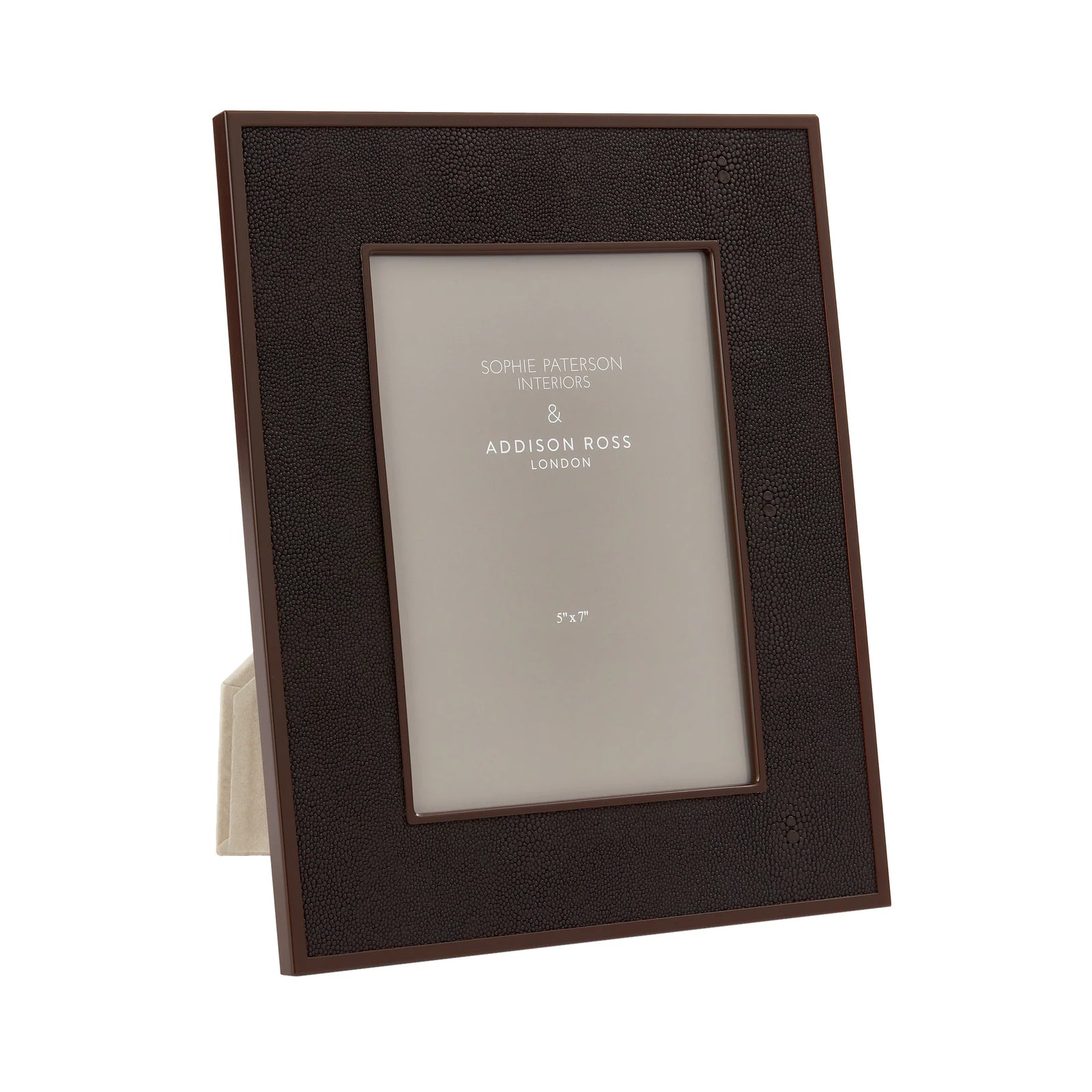 Addison Ross Anthracite Faux Shagreen & Bronze Photo Frame 5X7