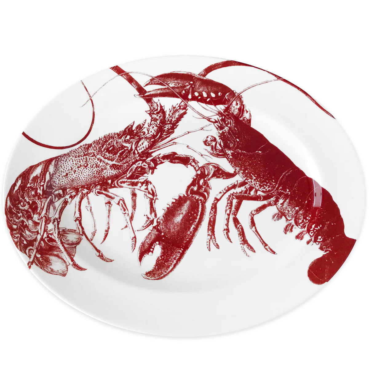 Caskata - Red Lobster Large Oval Rimmed Platter