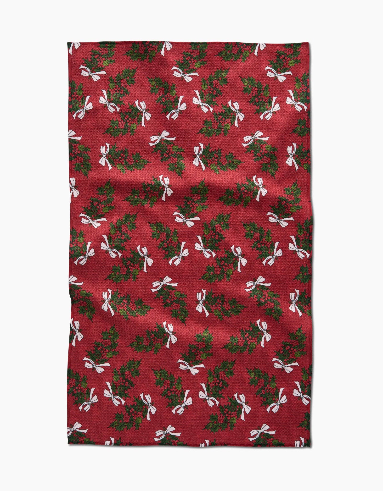 Geometry - Christmas Berry Bow Tea Towel