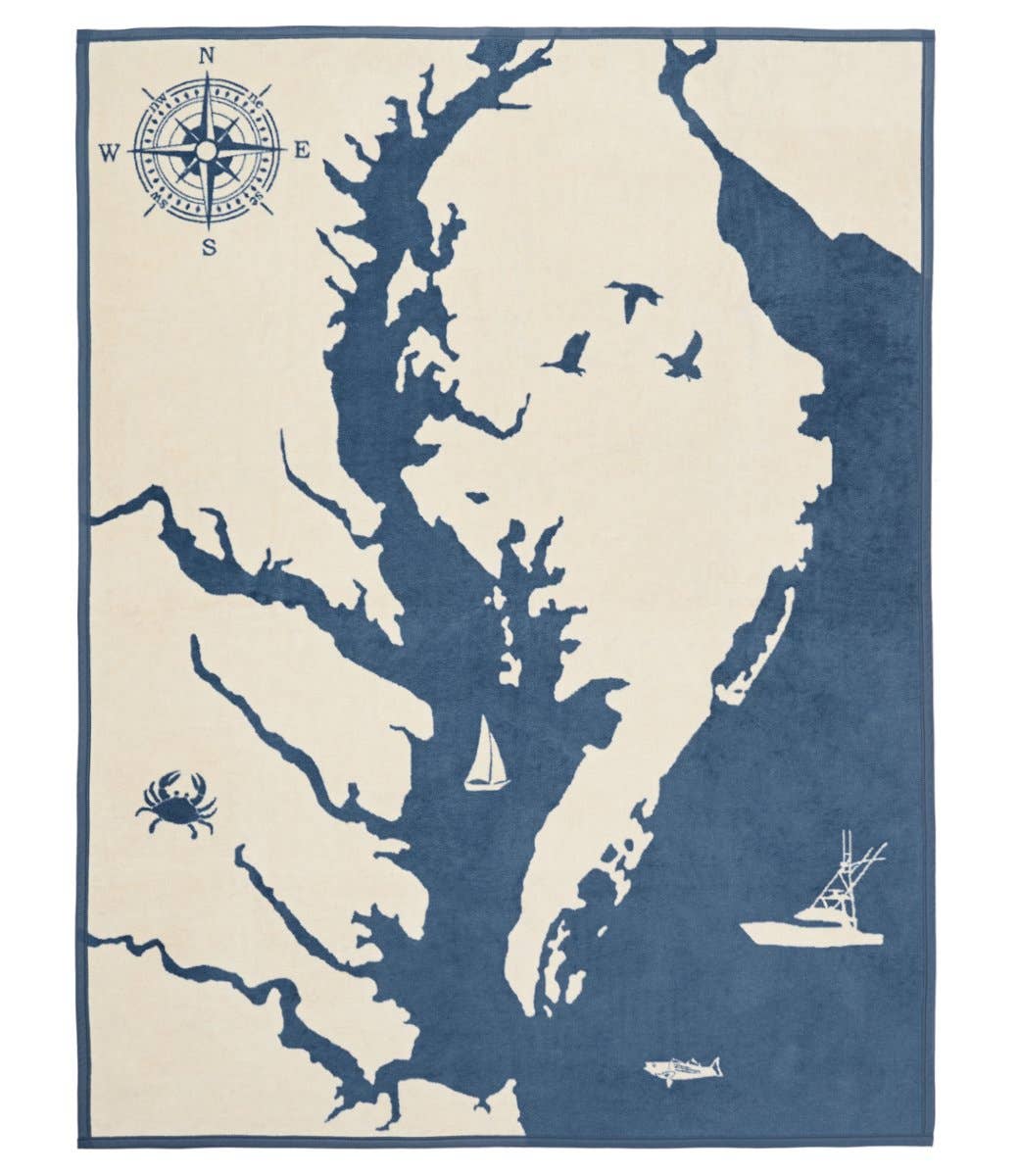 ChappyWrap - Chesapeake Bay Map Blanket