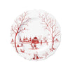 Juliska Country Estate Winter Frolic Ruby "The Claus' Christmas Day" Dessert/Salad Plate
