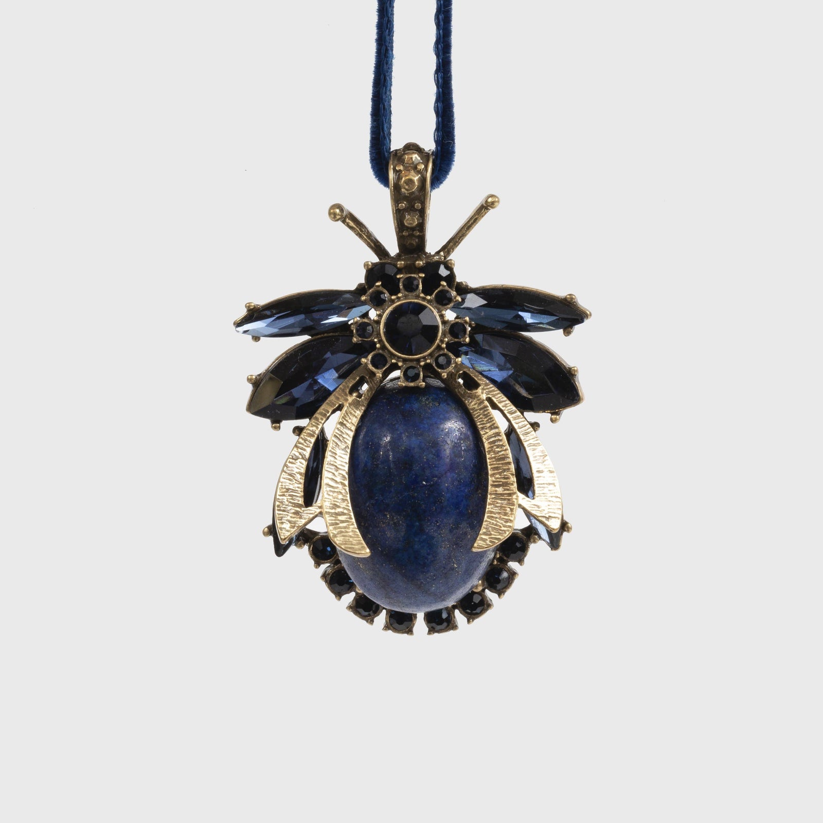 Joanna Buchanan - Vintage bug hanging ornament, lapis lazuli