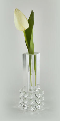 Tizo Crystal Glass Bud Vase "Balls"